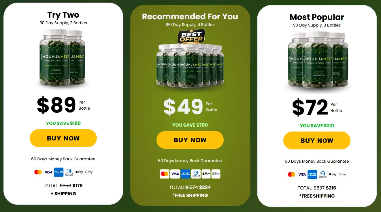 MounjaMelt Pricing Screenshot